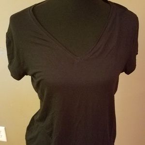 Simple black v neck by Anne Klein